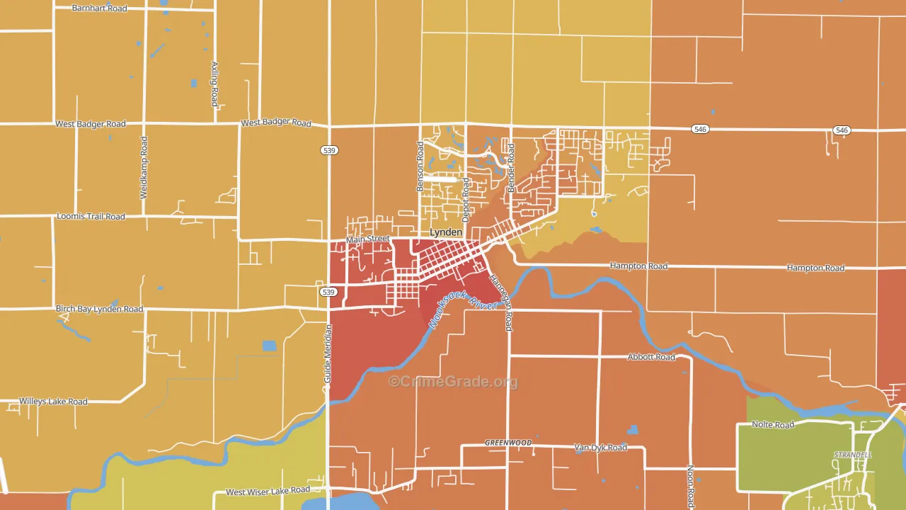 98264, WA Map of Drug-Related Crime Rates