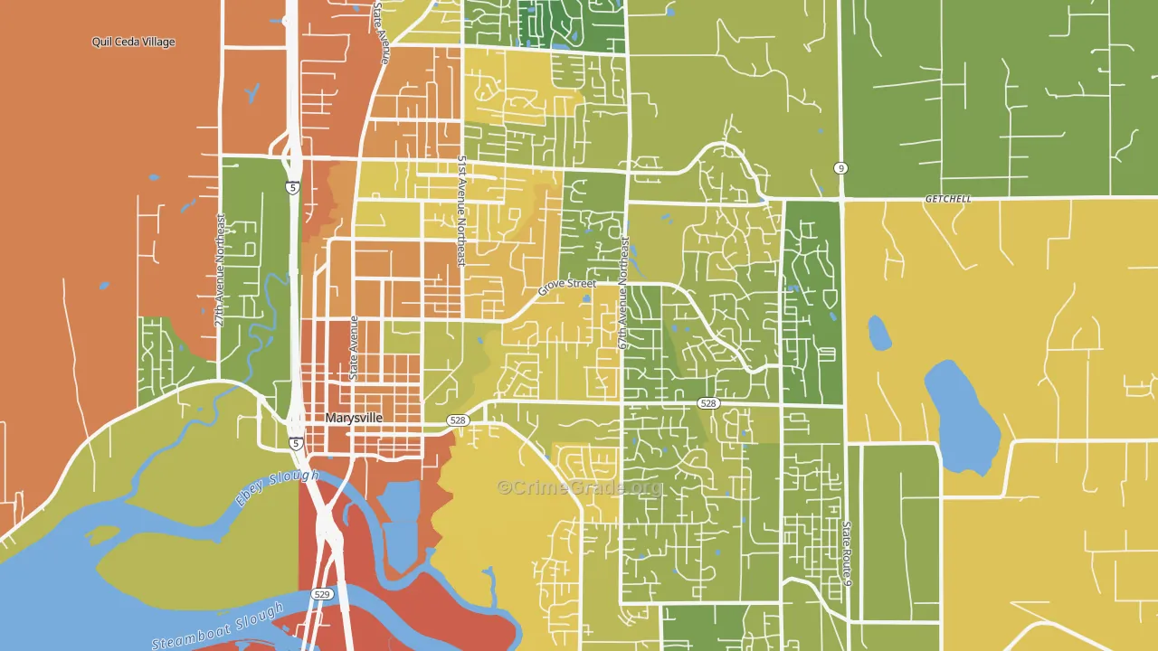 98270, WA Map of Drug-Related Crime Rates