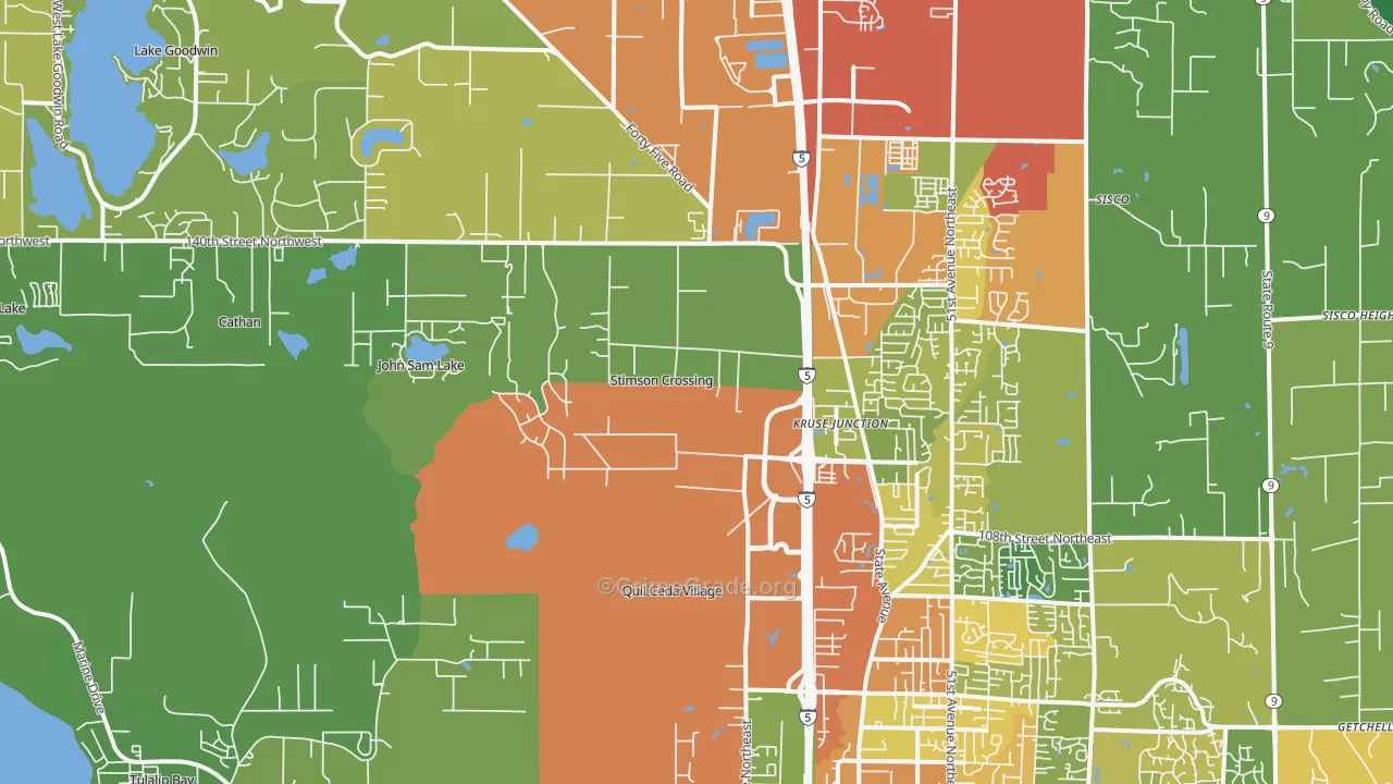 98271, WA Map of Drug-Related Crime Rates