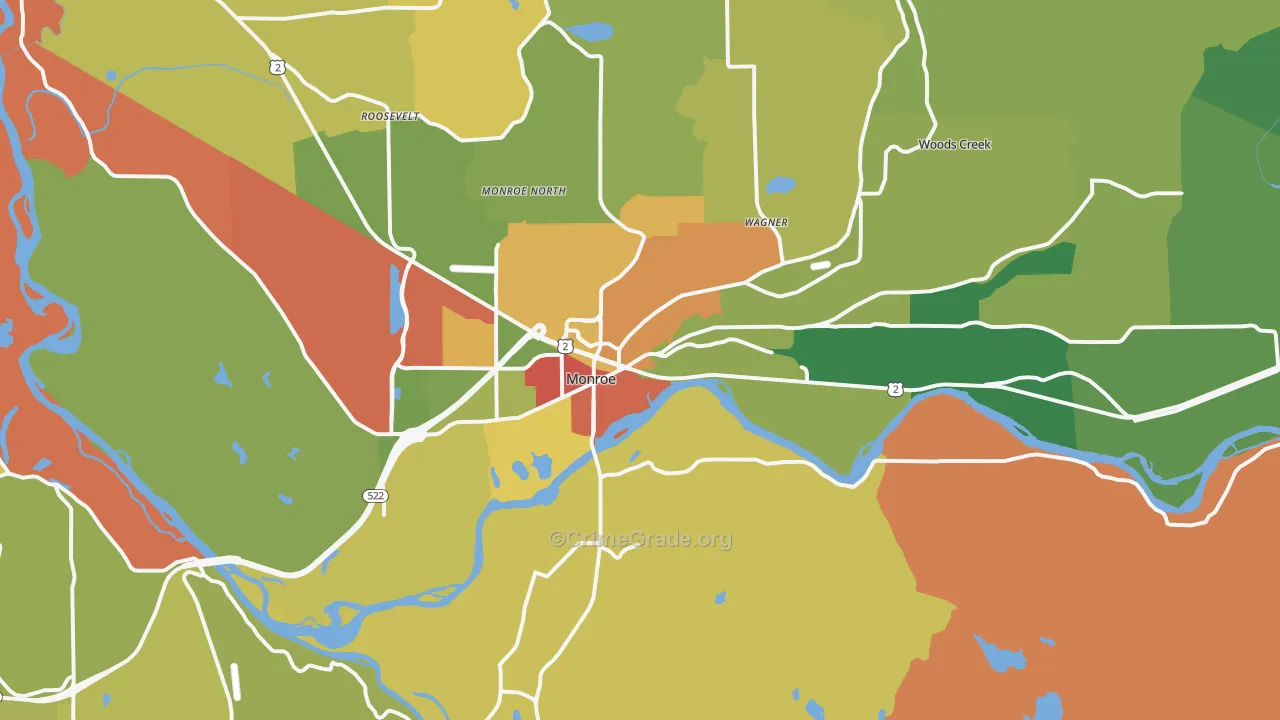 98272, WA Map of Drug-Related Crime Rates