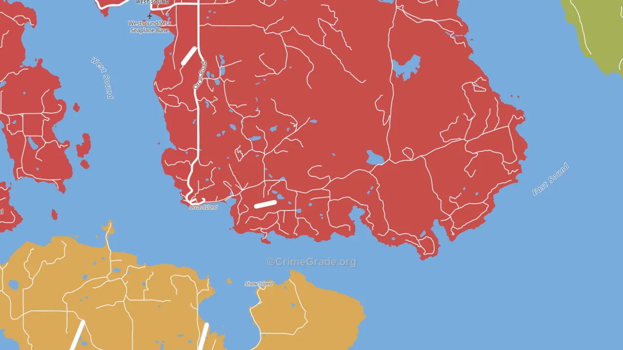 98280, WA Map of Drug-Related Crime Rates