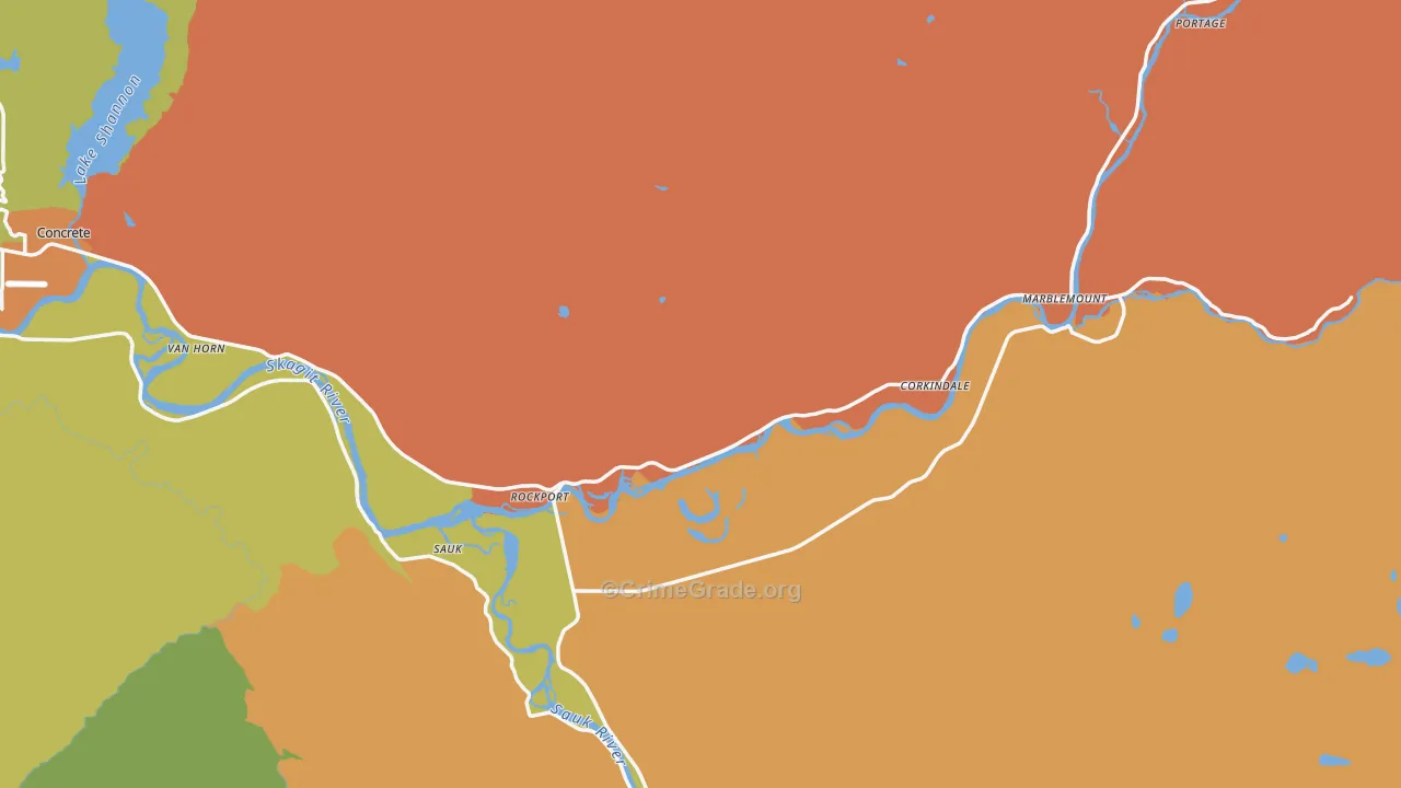 98283, WA Map of Drug-Related Crime Rates