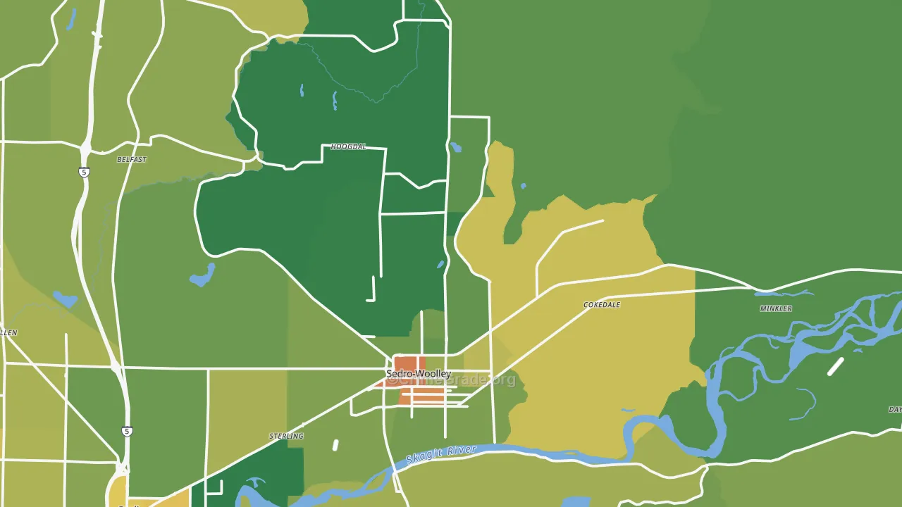 98284, WA Map of Drug-Related Crime Rates