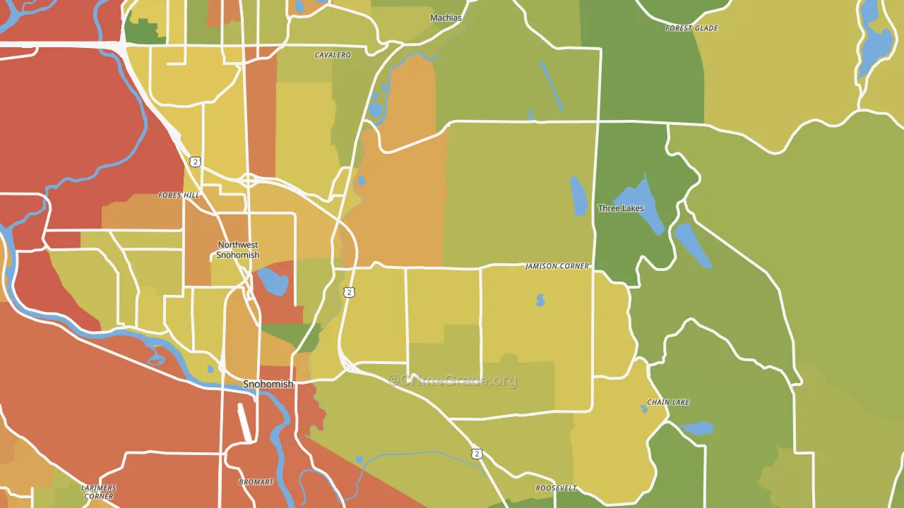 98290, WA Map of Drug-Related Crime Rates