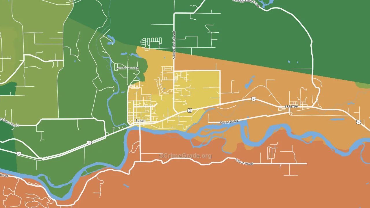 98294, WA Map of Drug-Related Crime Rates