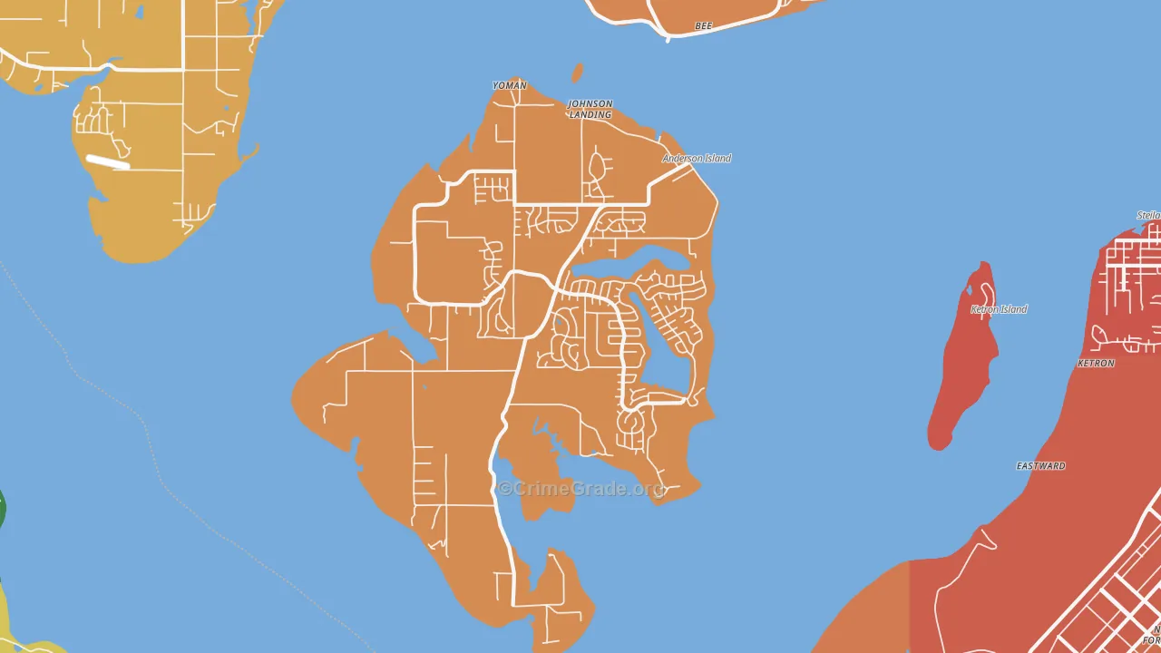 98303, WA Map of Drug-Related Crime Rates