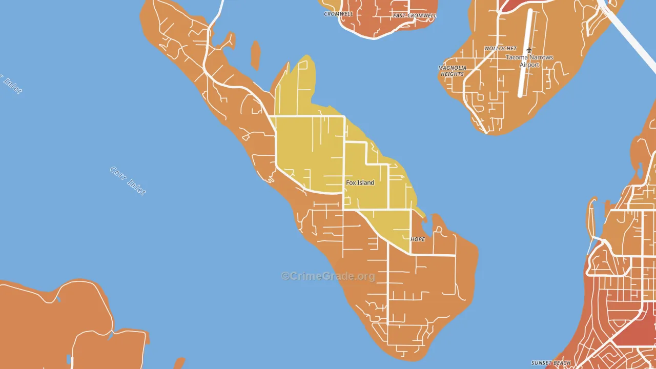 98333, WA Map of Drug-Related Crime Rates