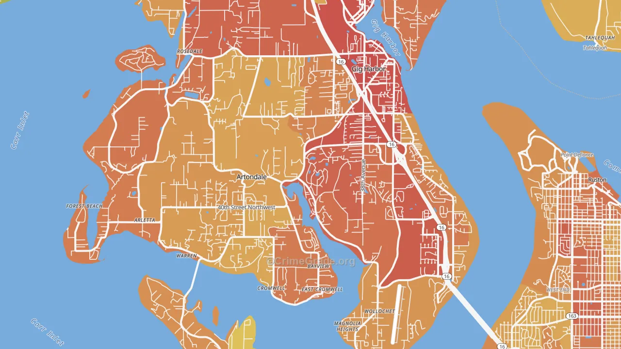 98335, WA Map of Drug-Related Crime Rates