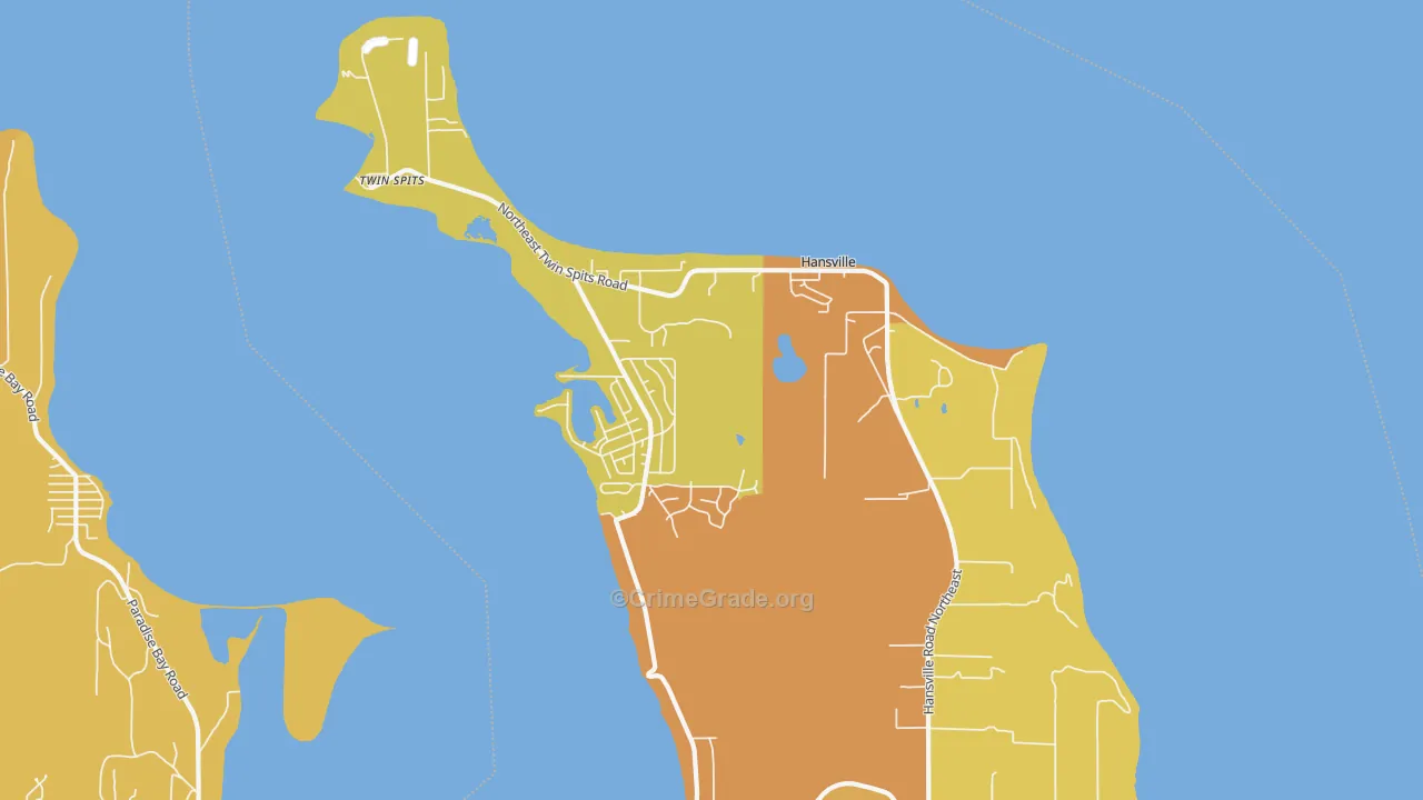 98340, WA Map of Drug-Related Crime Rates
