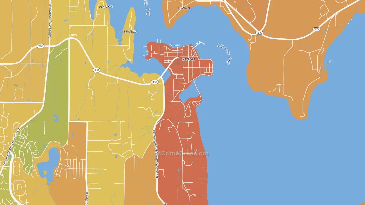 98345, WA Map of Drug-Related Crime Rates