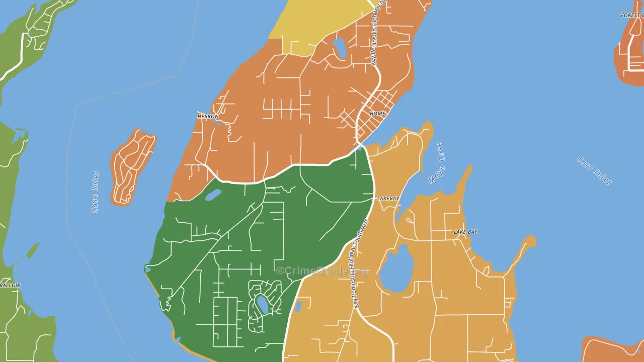 98349, WA Map of Drug-Related Crime Rates
