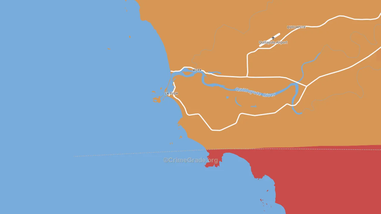 98350, WA Map of Drug-Related Crime Rates
