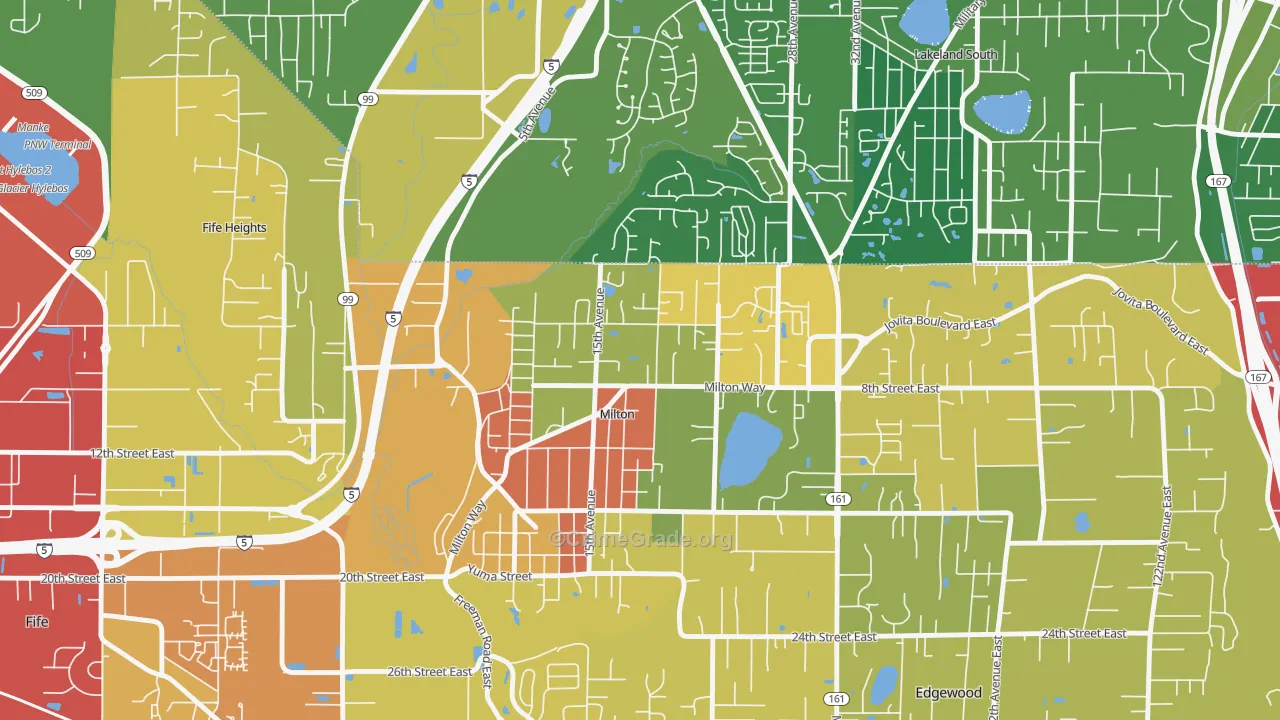 98354, WA Map of Drug-Related Crime Rates