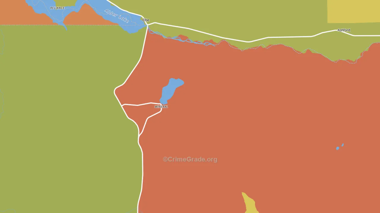 98355, WA Map of Drug-Related Crime Rates