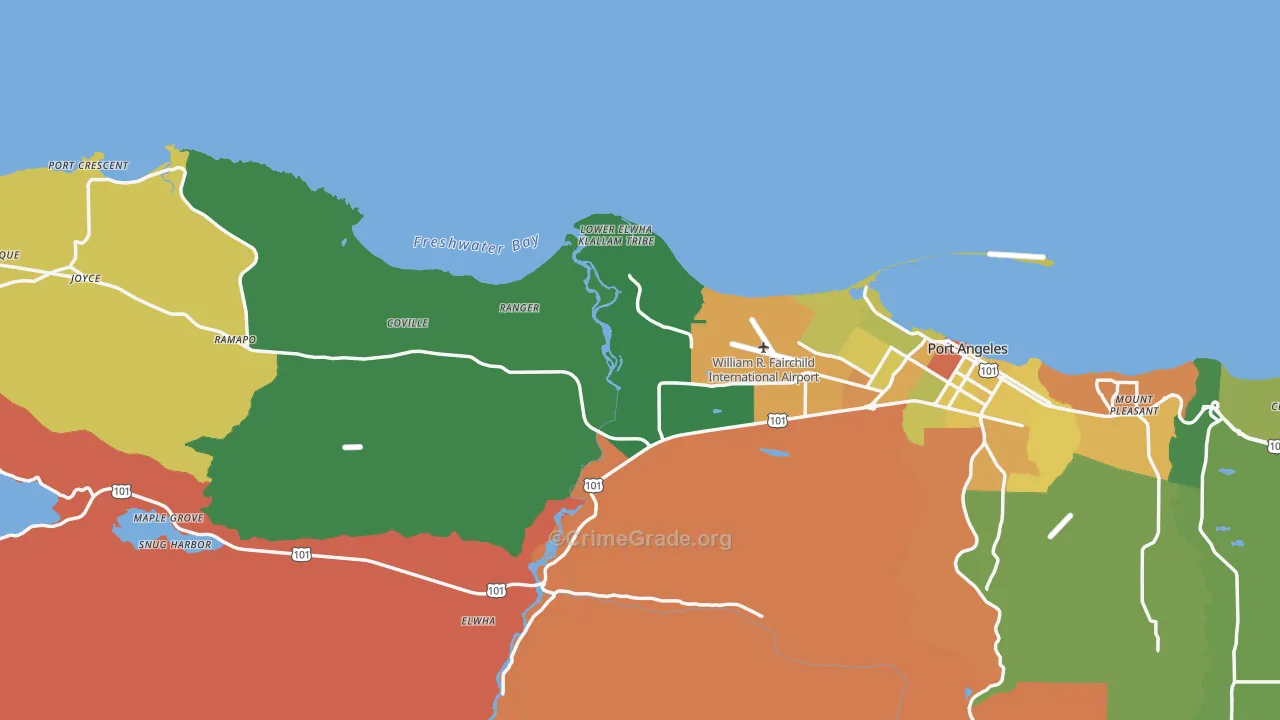 98363, WA Map of Drug-Related Crime Rates