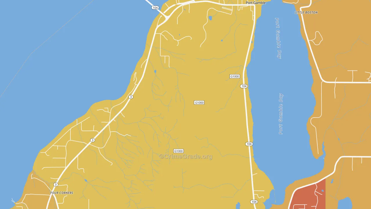 98364, WA Map of Drug-Related Crime Rates