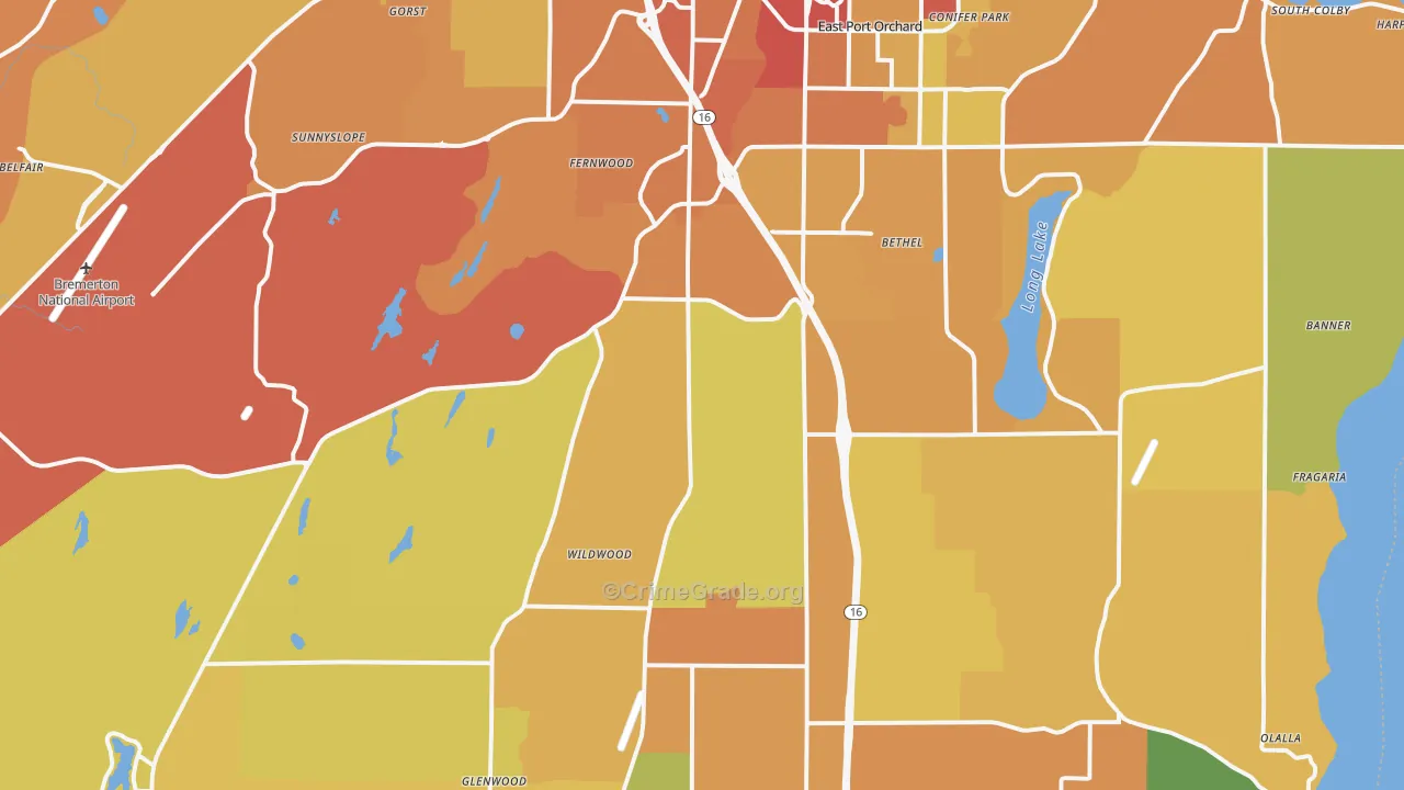 98367, WA Map of Drug-Related Crime Rates