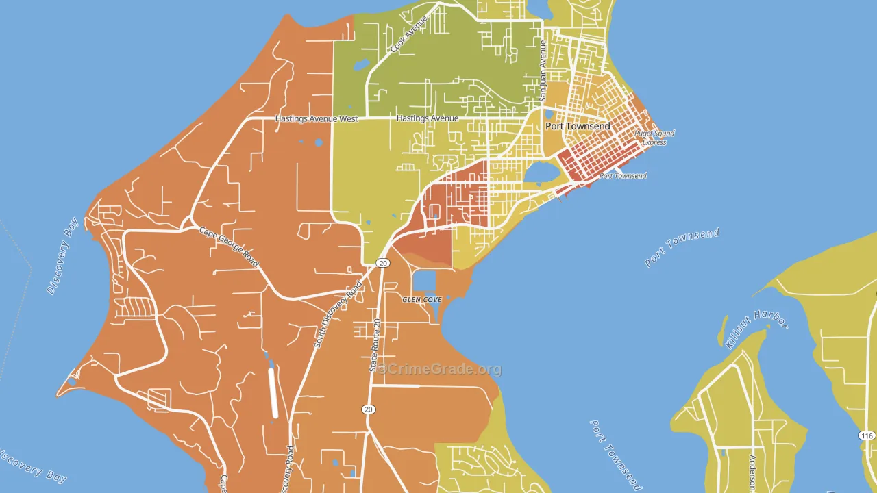 98368, WA Map of Drug-Related Crime Rates