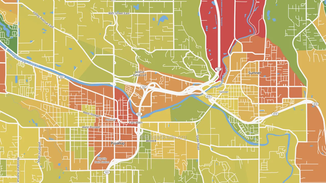 98372, WA Map of Drug-Related Crime Rates