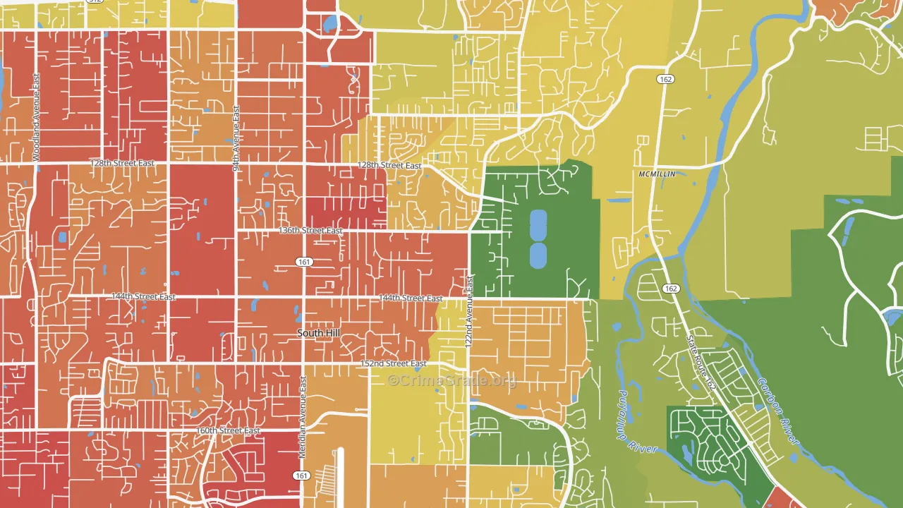 98374, WA Map of Drug-Related Crime Rates