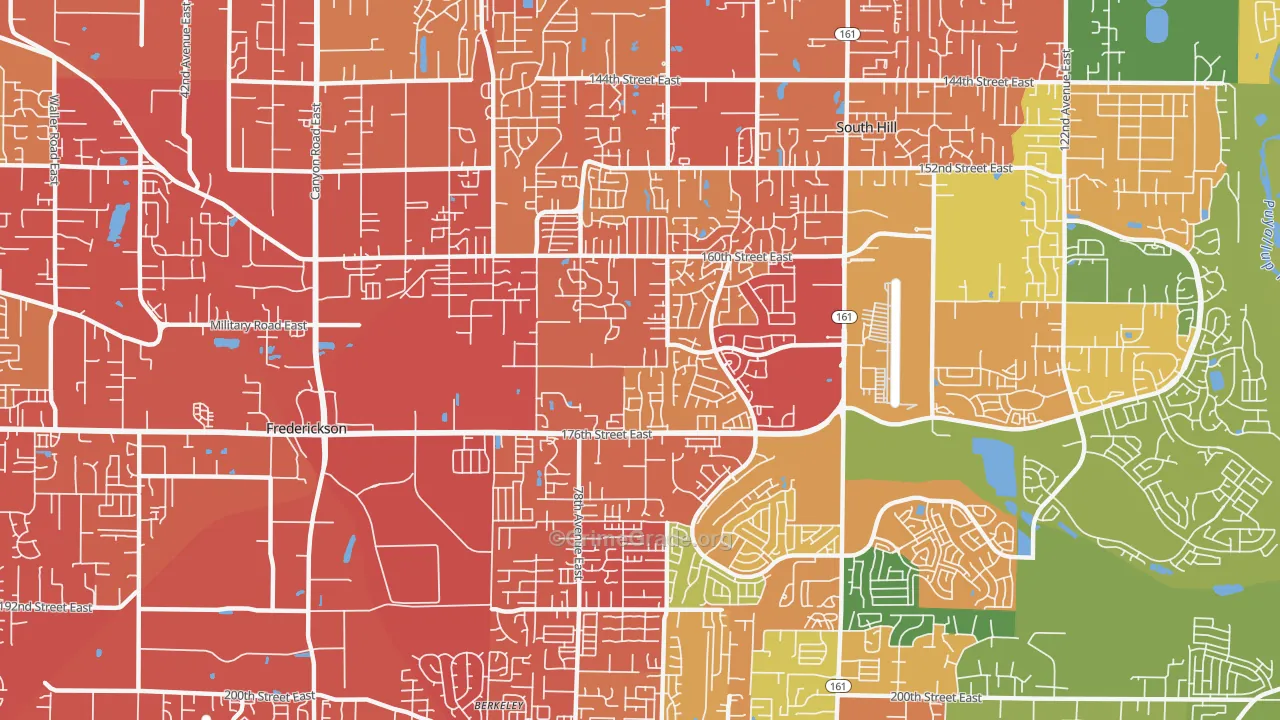 98375, WA Map of Drug-Related Crime Rates
