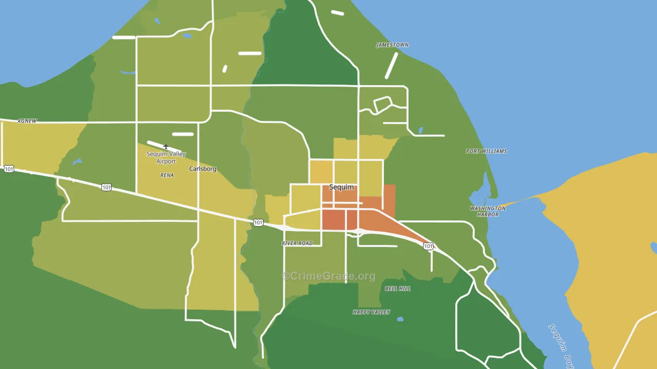 98382, WA Map of Drug-Related Crime Rates