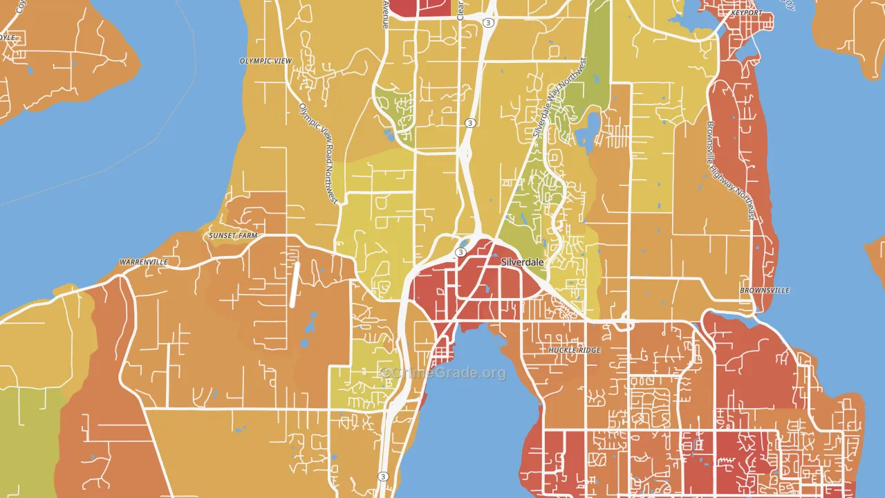 98383, WA Map of Drug-Related Crime Rates