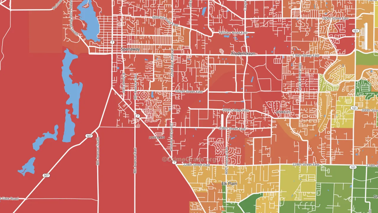 98387, WA Map of Drug-Related Crime Rates