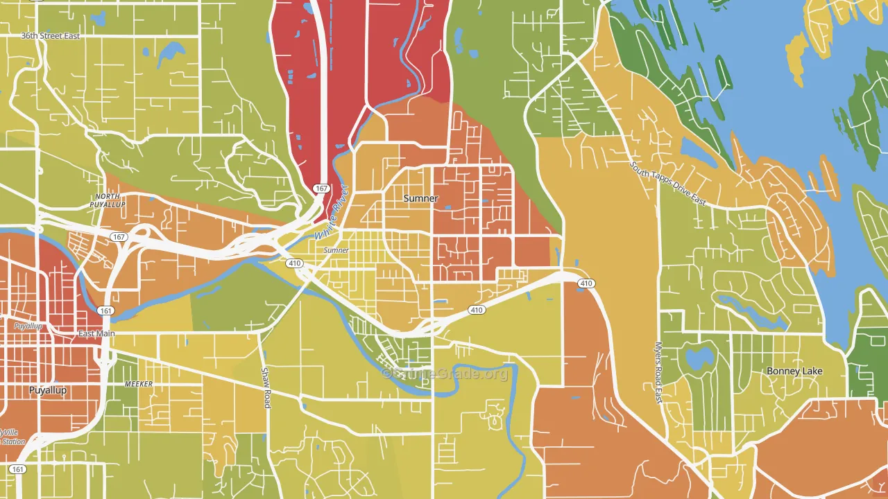 98390, WA Map of Drug-Related Crime Rates