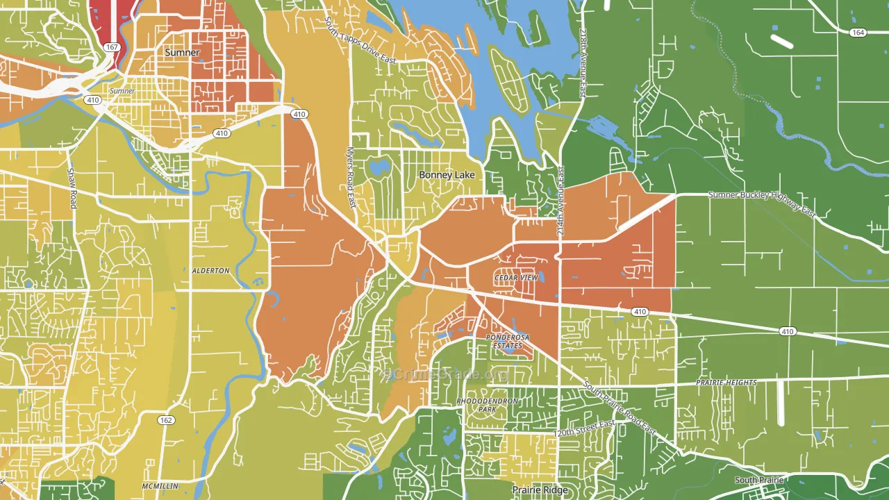 98391, WA Map of Drug-Related Crime Rates