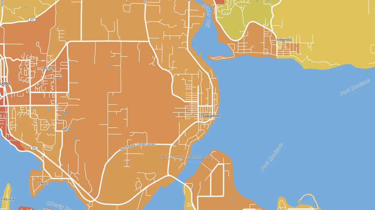 98392, WA Map of Drug-Related Crime Rates