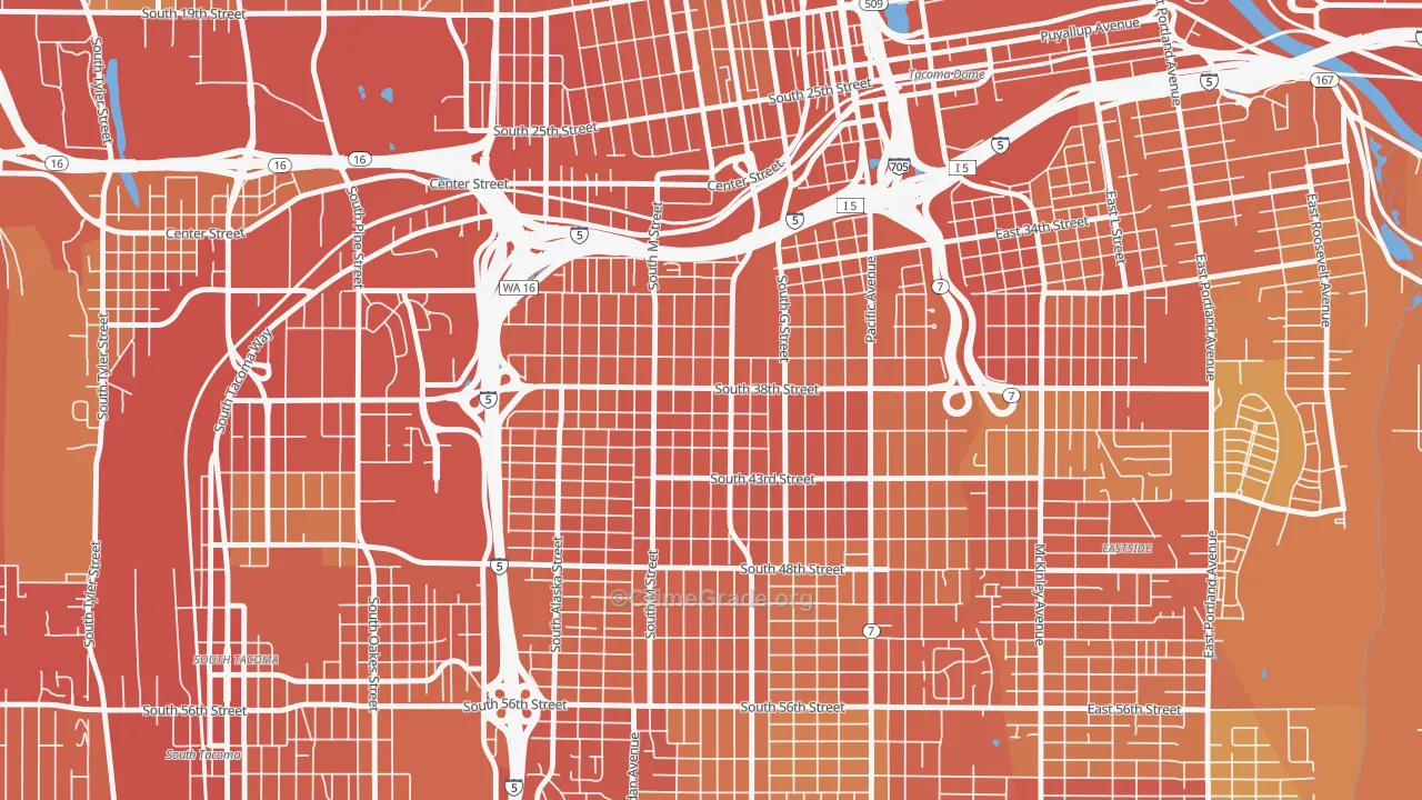 98418, WA Map of Drug-Related Crime Rates