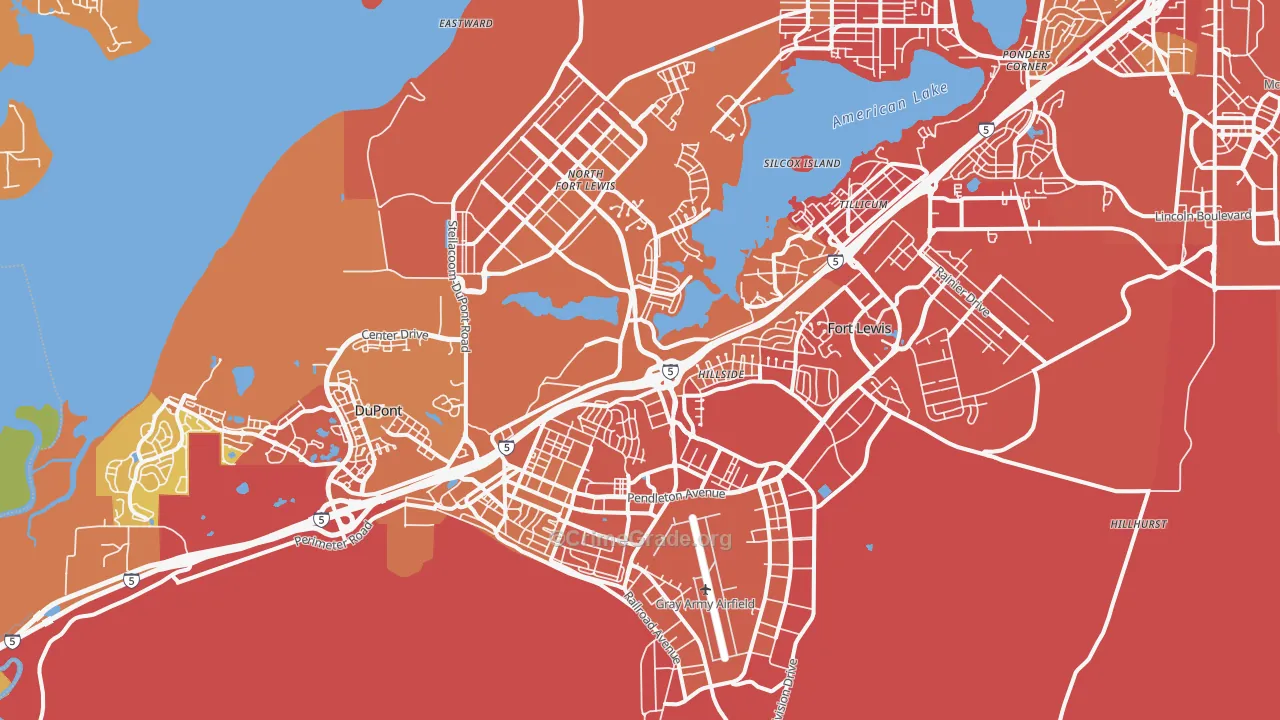 98433, WA Map of Drug-Related Crime Rates