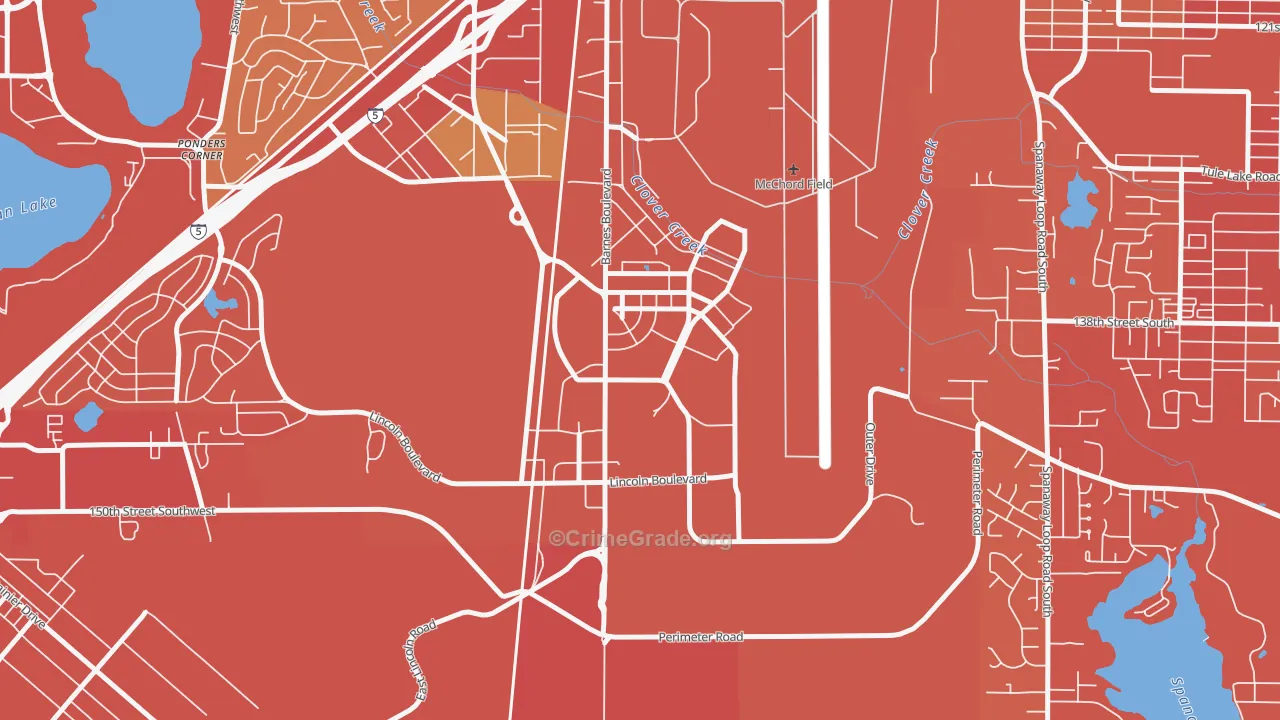 98438, WA Map of Drug-Related Crime Rates