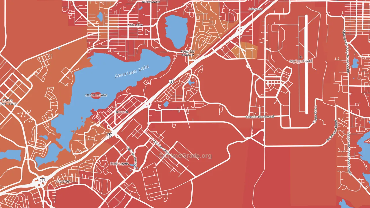 98439, WA Map of Drug-Related Crime Rates