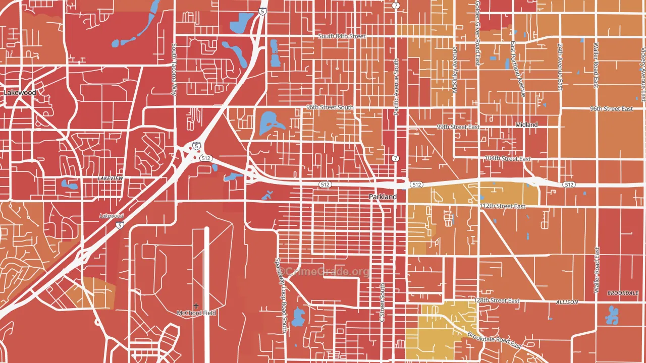 98444, WA Map of Drug-Related Crime Rates