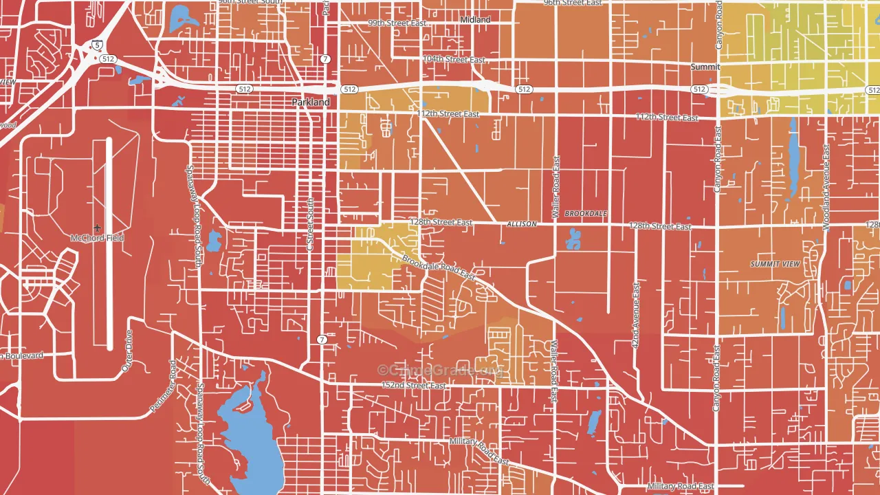98445, WA Map of Drug-Related Crime Rates