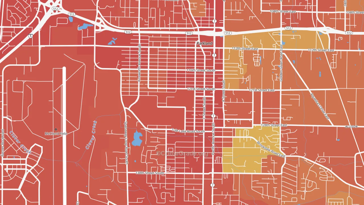 98447, WA Map of Drug-Related Crime Rates