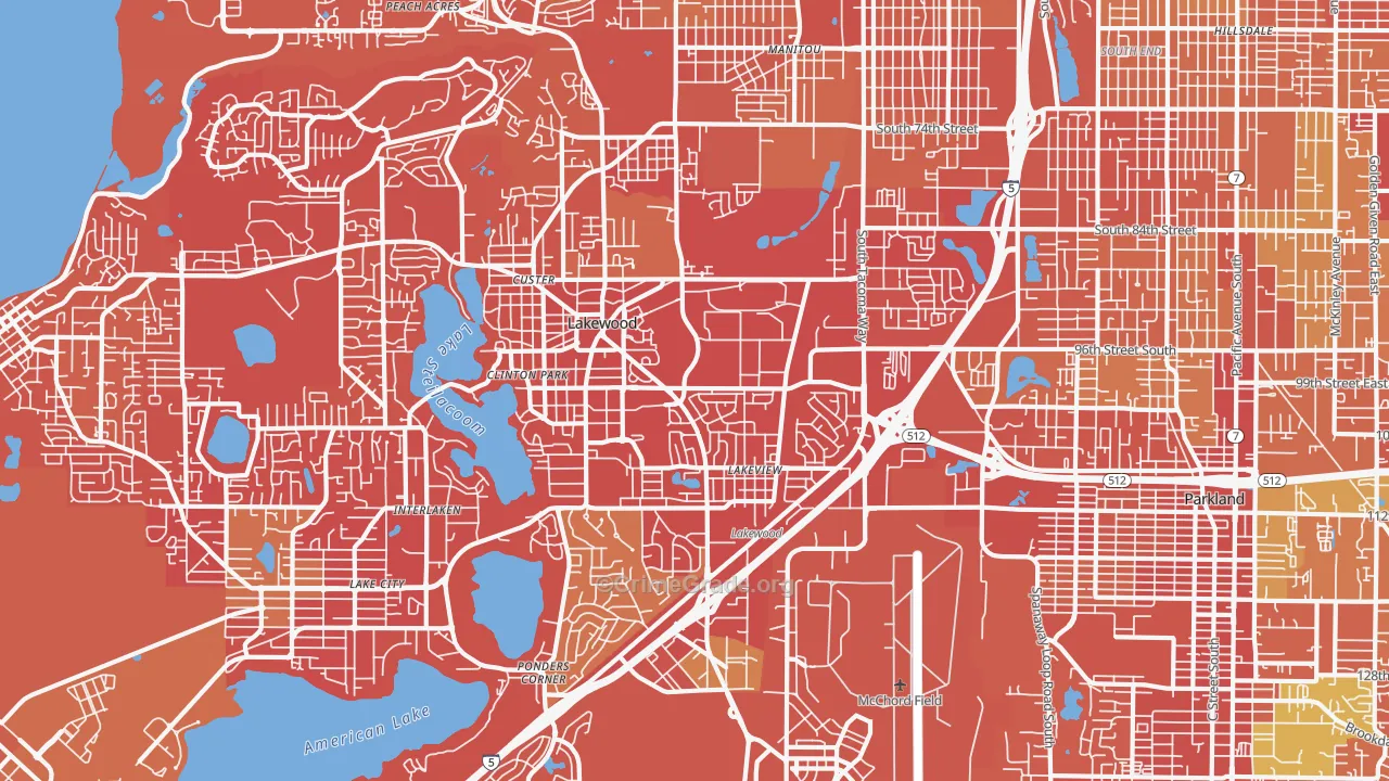 98499, WA Map of Drug-Related Crime Rates