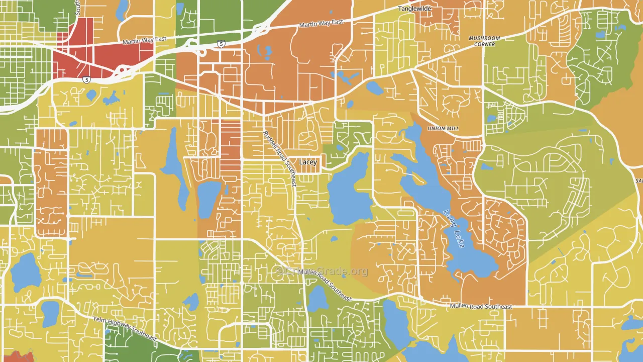 98503, WA Map of Drug-Related Crime Rates