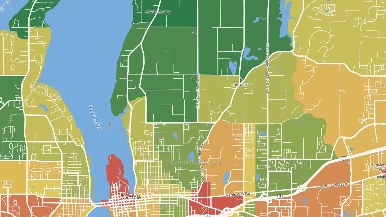 98506, WA Map of Drug-Related Crime Rates