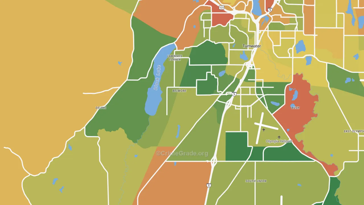 98512, WA Map of Drug-Related Crime Rates