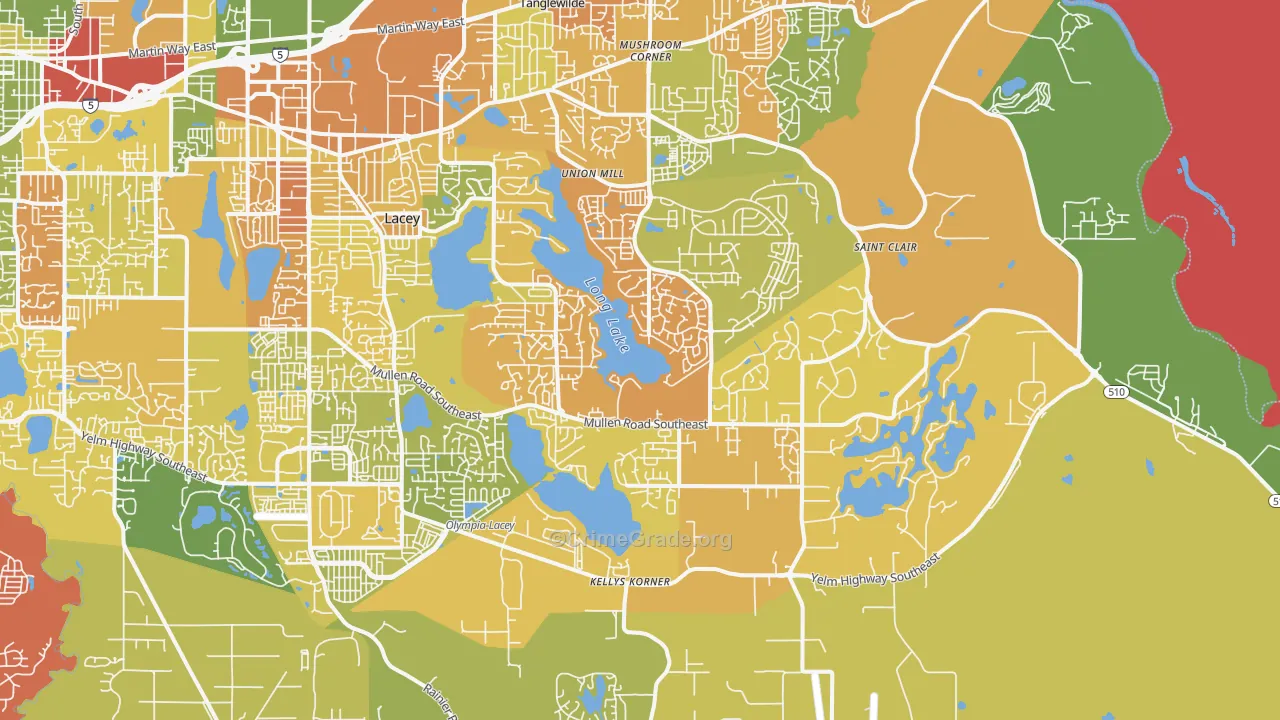 98513, WA Map of Drug-Related Crime Rates