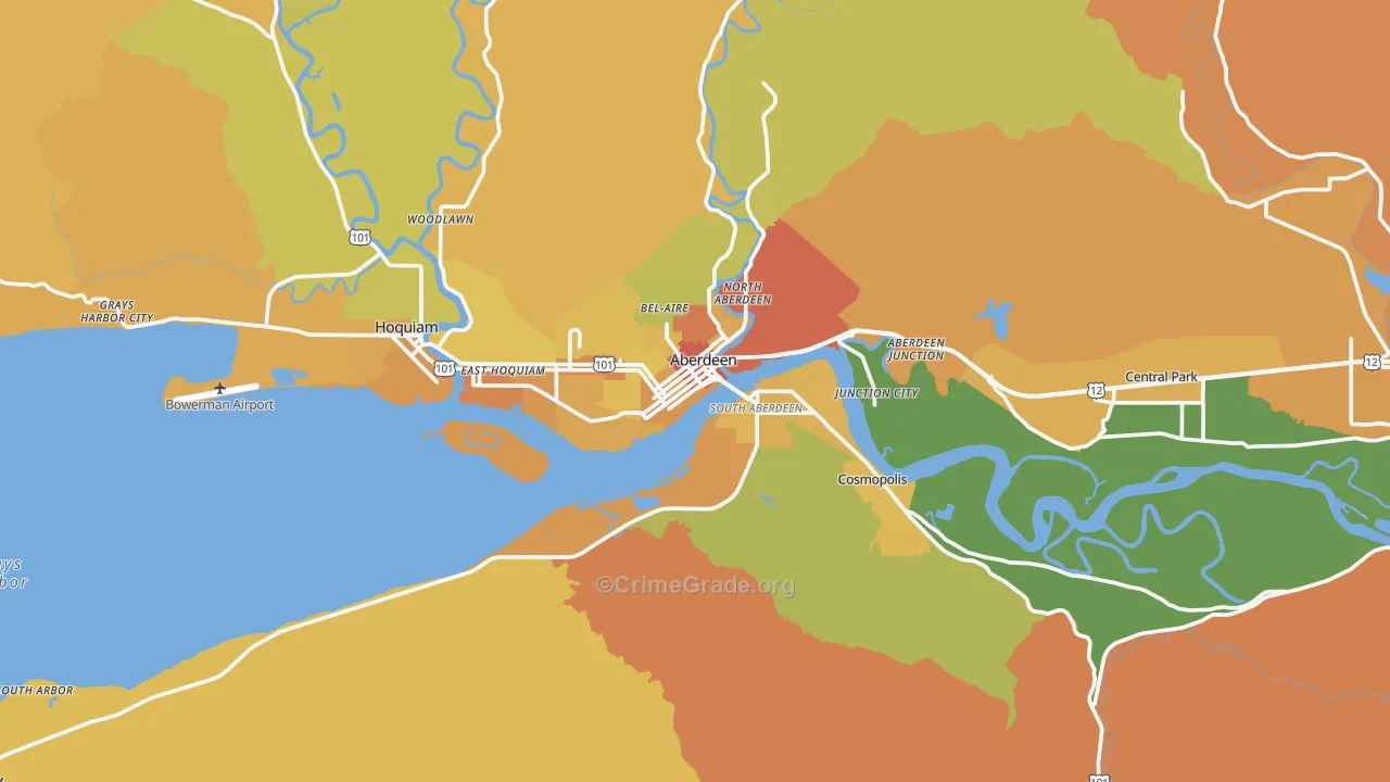 98520, WA Map of Drug-Related Crime Rates