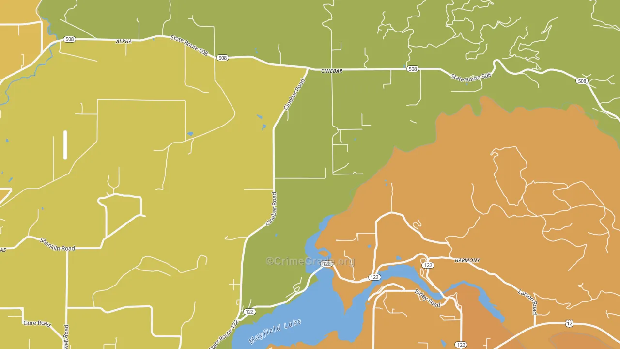 98533, WA Map of Drug-Related Crime Rates