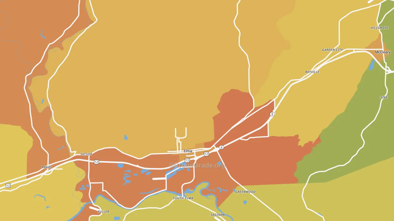 98541, WA Map of Drug-Related Crime Rates