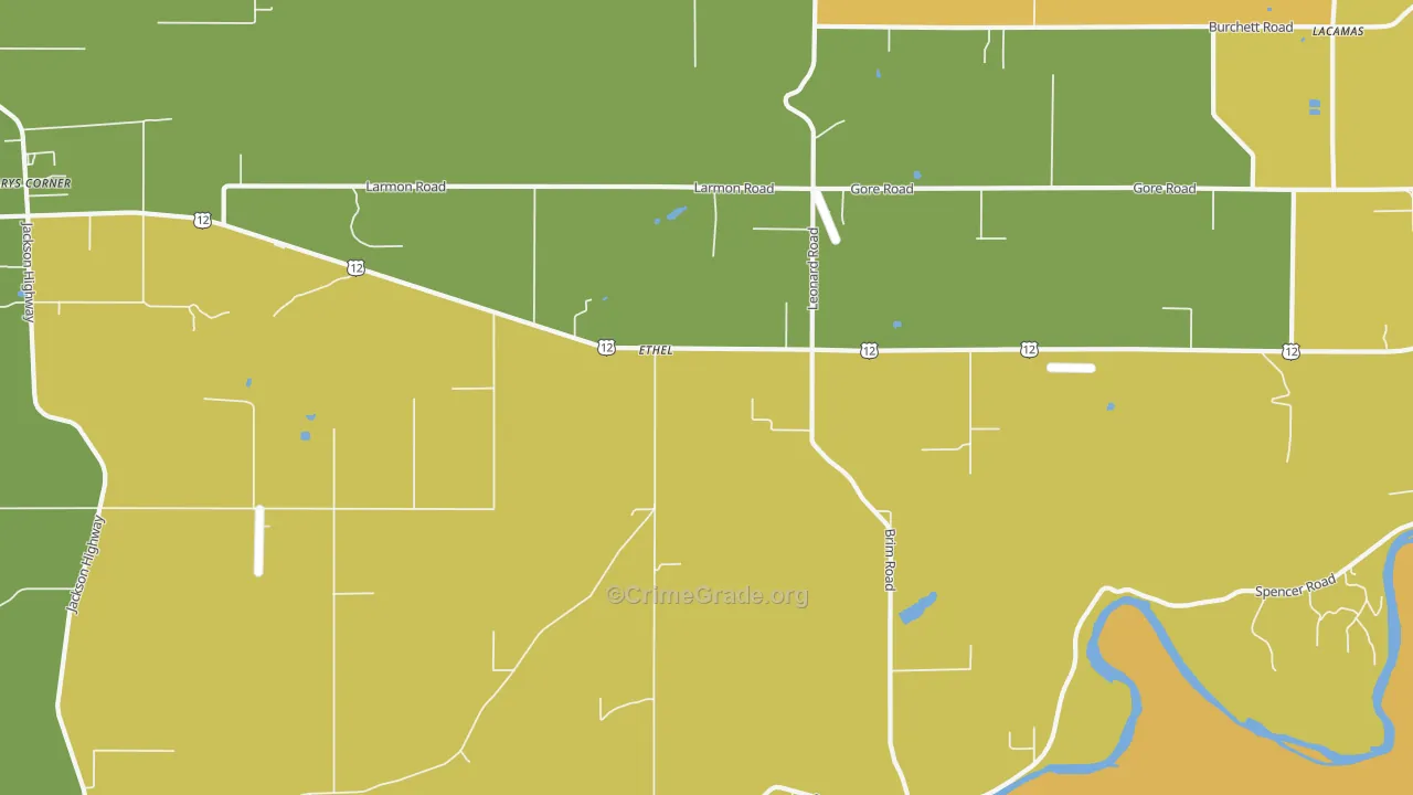 98542, WA Map of Drug-Related Crime Rates