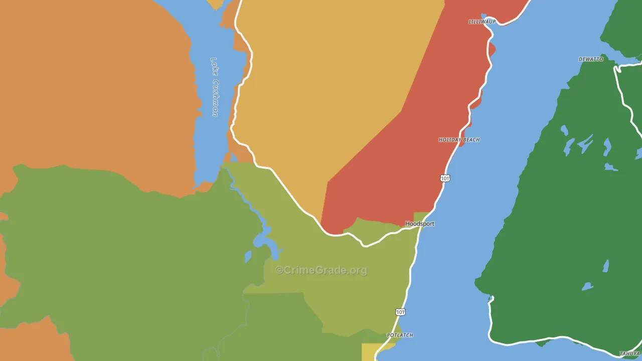 98548, WA Map of Drug-Related Crime Rates