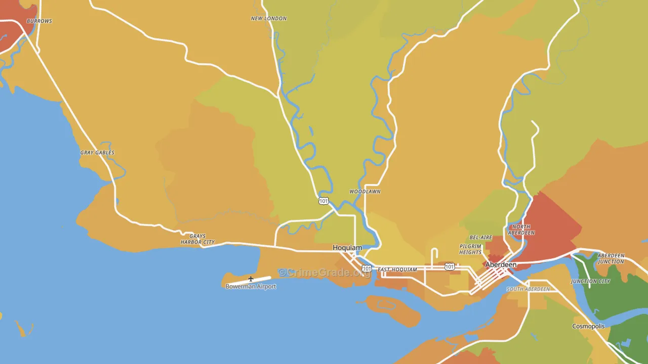 98550, WA Map of Drug-Related Crime Rates