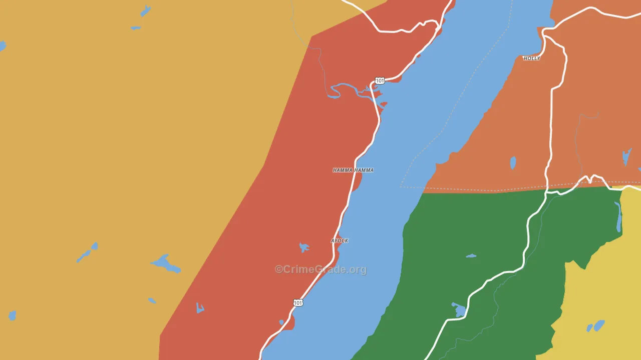 98555, WA Map of Drug-Related Crime Rates